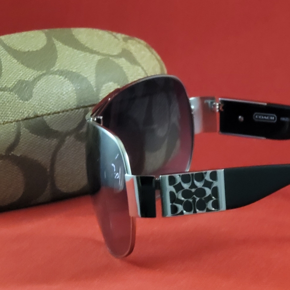 Coach Womens Hazel S563 size 57-18-120 Tortoise/Brown Aviator Sunglasses w/Case - Picture 6 of 11